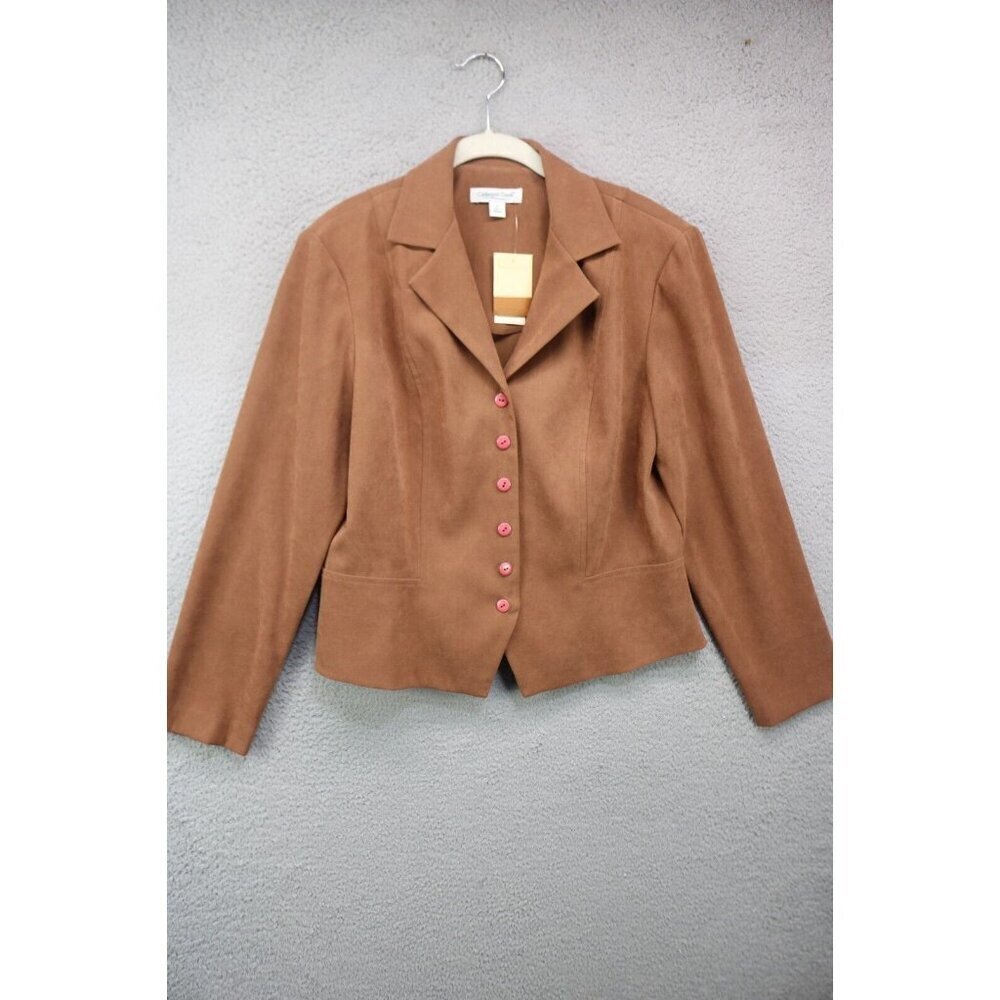 Coldwater Creek Moleskin Jacket-Pink Buttons-Size 12-New w/Tags